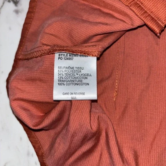 Cinch Womens XL Burnt Orange Rust Paisley Trim Button Down WesternShirt Long Slv - Picture 9 of 9